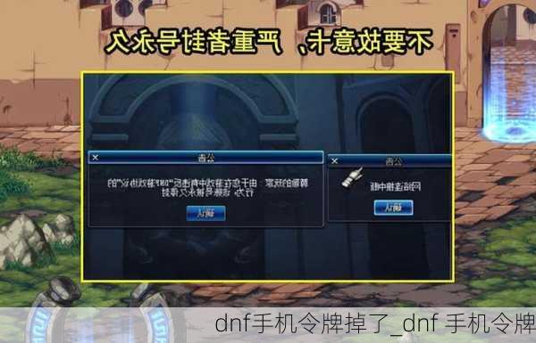 dnf手机令牌掉了_dnf 手机令牌