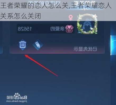 王者荣耀的恋人怎么关,王者荣耀恋人关系怎么关闭