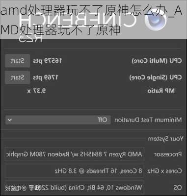 amd处理器玩不了原神怎么办_AMD处理器玩不了原神