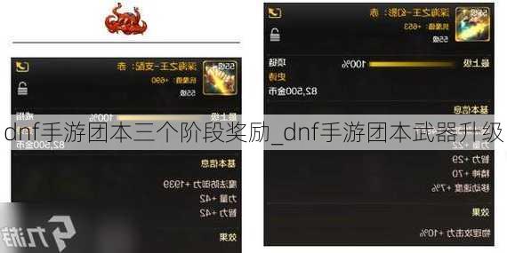 dnf手游团本三个阶段奖励_dnf手游团本武器升级