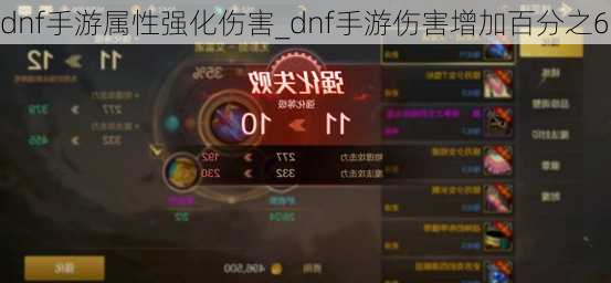 dnf手游属性强化伤害_dnf手游伤害增加百分之6