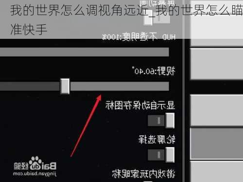 我的世界怎么调视角远近_我的世界怎么瞄准快手