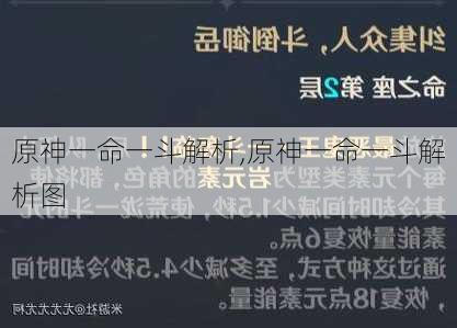 原神一命一斗解析,原神一命一斗解析图