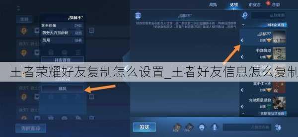 王者荣耀好友复制怎么设置_王者好友信息怎么复制