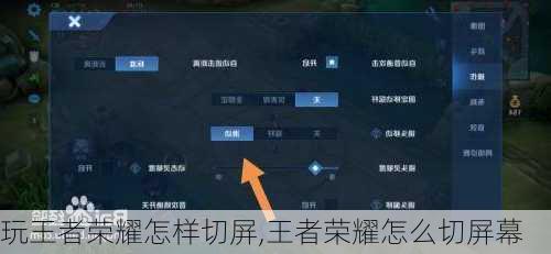 玩王者荣耀怎样切屏,王者荣耀怎么切屏幕