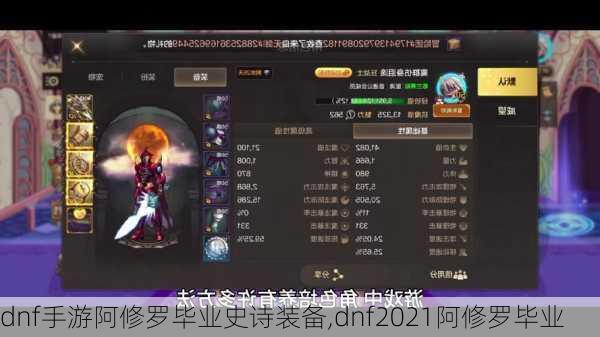 dnf手游阿修罗毕业史诗装备,dnf2021阿修罗毕业