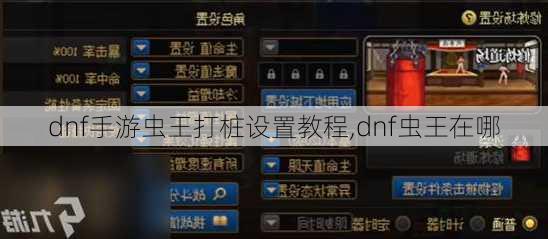 dnf手游虫王打桩设置教程,dnf虫王在哪