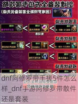 dnf阿修罗带手搓5件怎么样_dnf手游阿修罗带散件还是套装