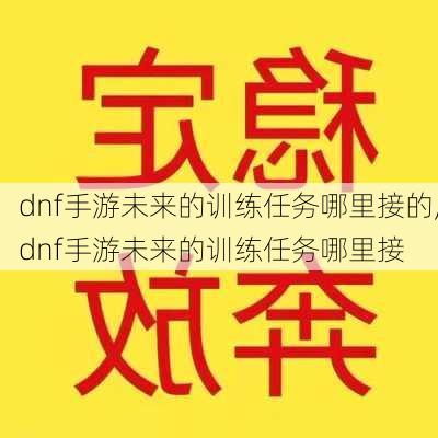 dnf手游未来的训练任务哪里接的,dnf手游未来的训练任务哪里接