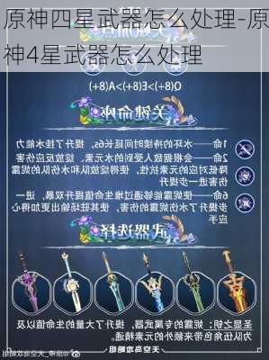 原神四星武器怎么处理-原神4星武器怎么处理