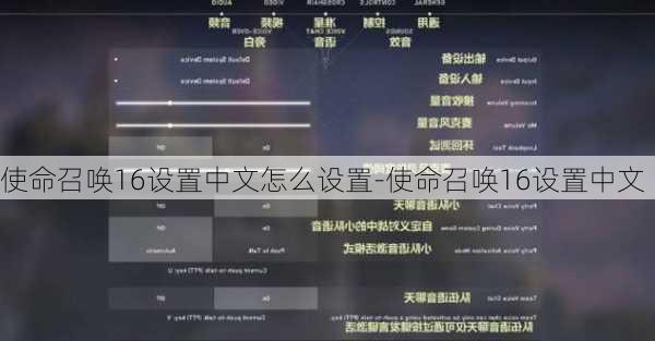 使命召唤16设置中文怎么设置-使命召唤16设置中文