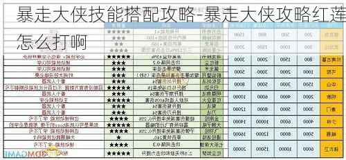 暴走大侠技能搭配攻略-暴走大侠攻略红莲怎么打啊