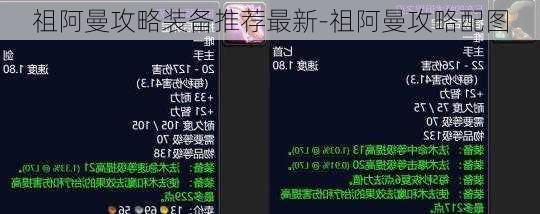 祖阿曼攻略装备推荐最新-祖阿曼攻略配图