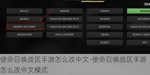 使命召唤战区手游怎么改中文-使命召唤战区手游怎么改中文模式