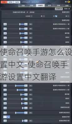 使命召唤手游怎么设置中文-使命召唤手游设置中文翻译