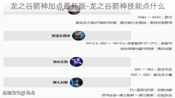 龙之谷箭神加点最新版-龙之谷箭神技能点什么