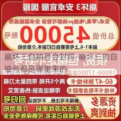 崩坏三自抽号会封吗-崩坏三的自抽号都是哪里来的