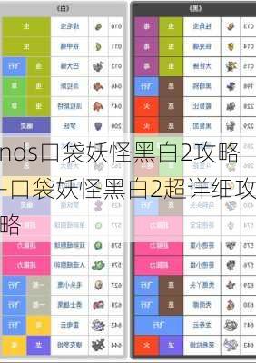 nds口袋妖怪黑白2攻略-口袋妖怪黑白2超详细攻略