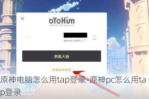 原神电脑怎么用tap登录-原神pc怎么用tap登录